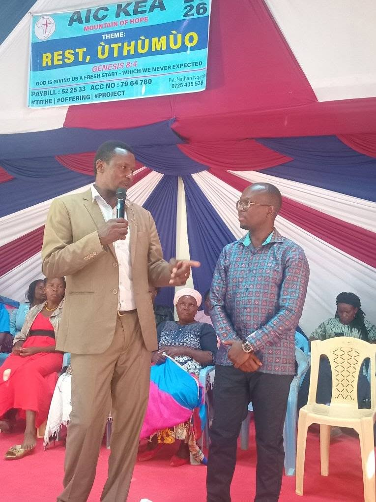 Kalii David addressing the people of Kitui